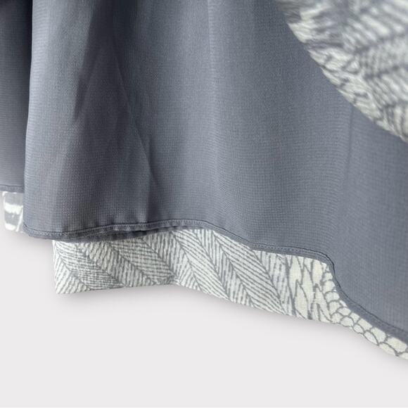 Banana Republic Heritage Label Skirt SZ 0 Silk Blend Retro Print Pockets Preppy - Picture 5 of 7